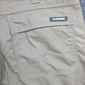 Berne Cargo Pants Mens 36x34 Tan Cotton Ripstop Workwear Outdoor Utility Regular